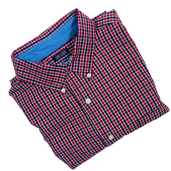 100% Cotton Long Sleeve Dress check Shirts for Men Size large  CHAPS - Picture 6 of 15